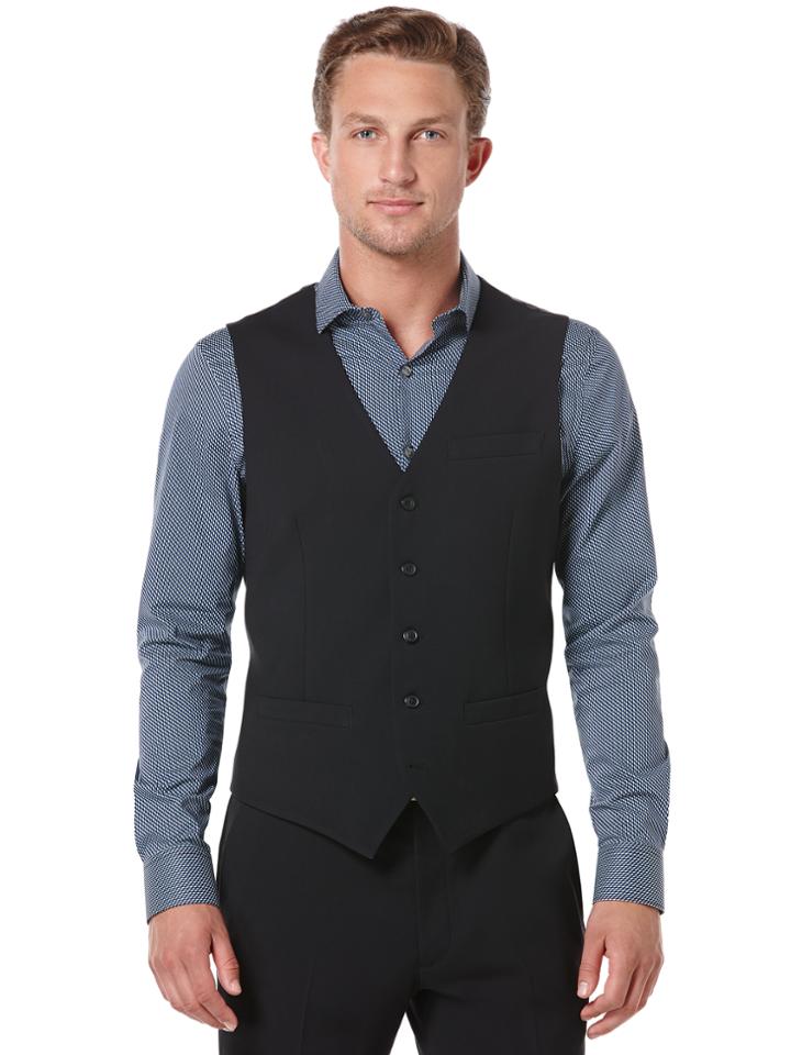 Perry Ellis Textured Washable Suit Vest