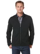 Perry Ellis Herringbone Full Zip Shirt