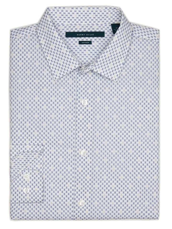 Perry Ellis Non-iron Mini Geo Print Shirt