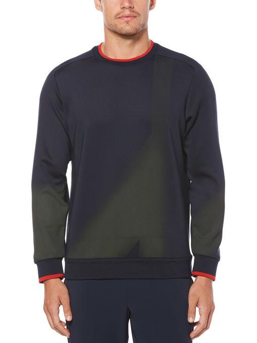Perry Ellis Printed Neoprene Crew Sweater