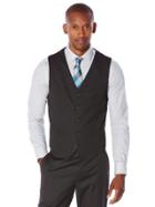 Perry Ellis Micro Check 5 Button Suit Vest