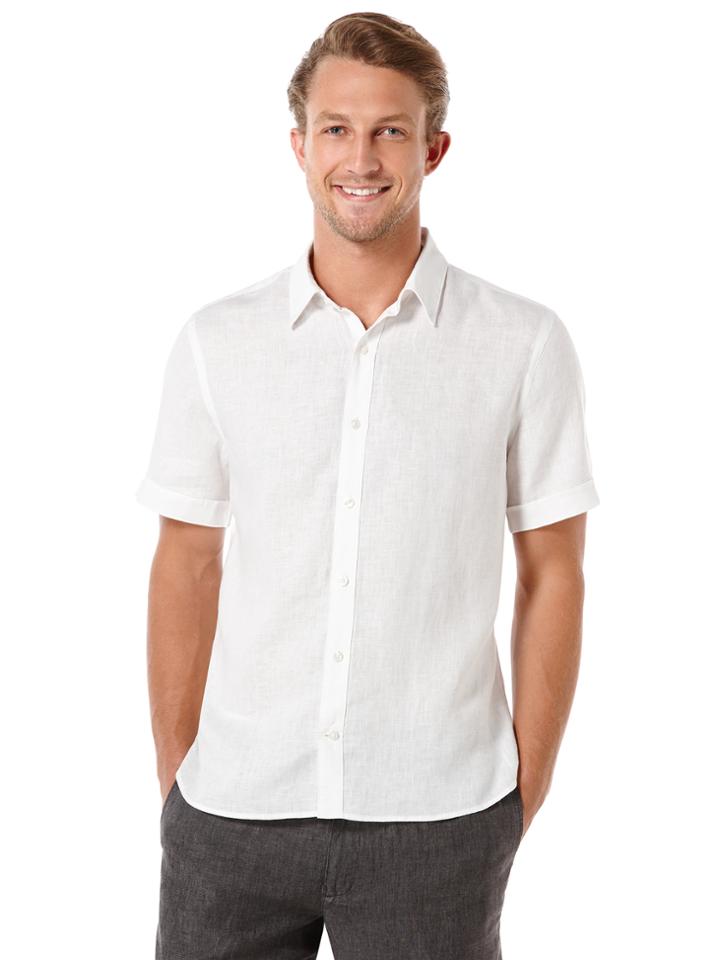Perry Ellis Short Sleeve Linen Shirt