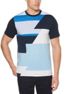 Perry Ellis Geo Print Colorblock Tee