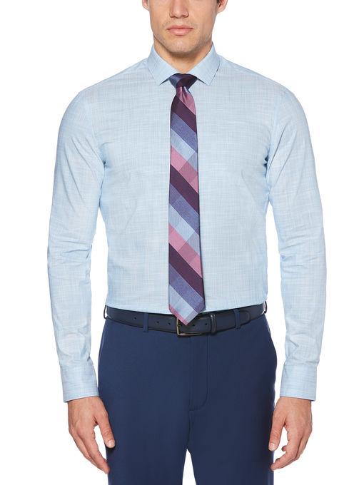 Perry Ellis Very Slim Fit Chambray Dress Shirt