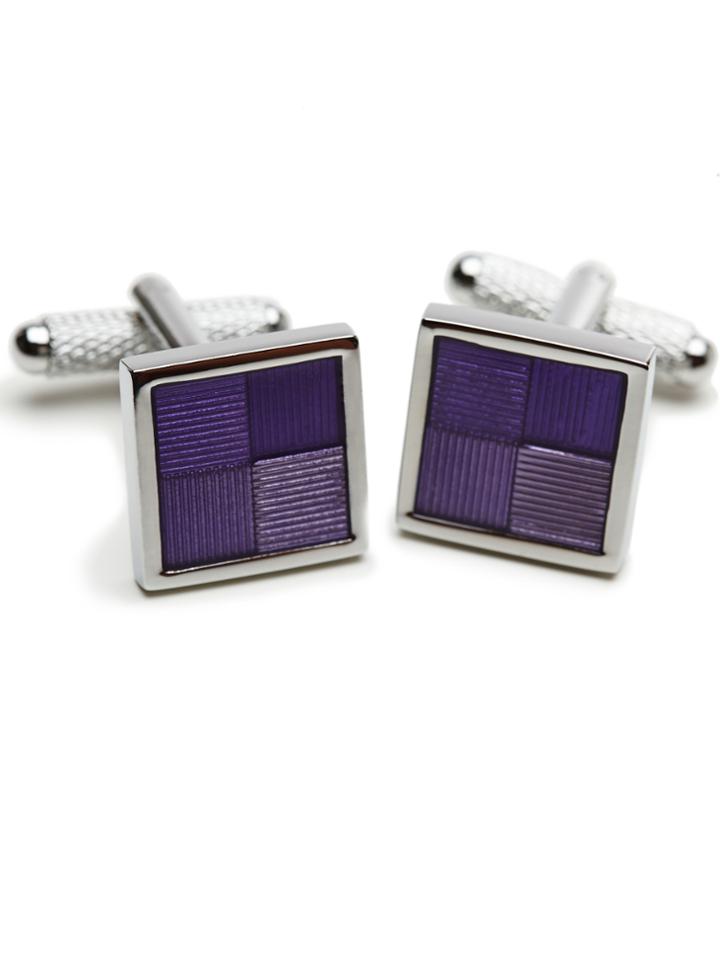 Perry Ellis Checker Box Cufflink