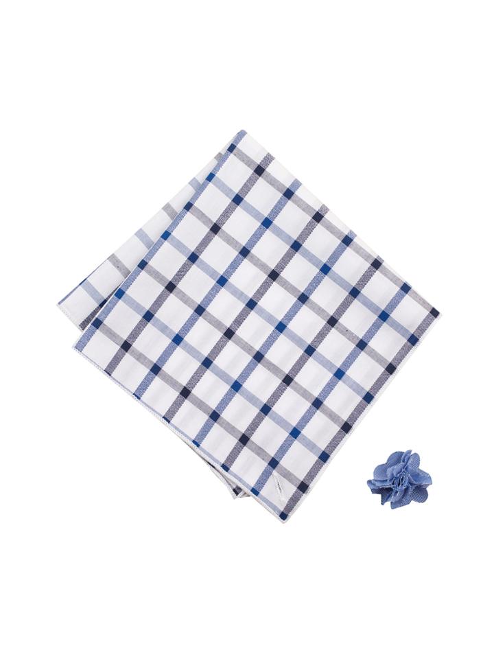 Perry Ellis First Grid Lapel Pin Combo Set
