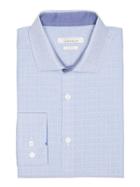 Perry Ellis Blue Check Dress Shirt