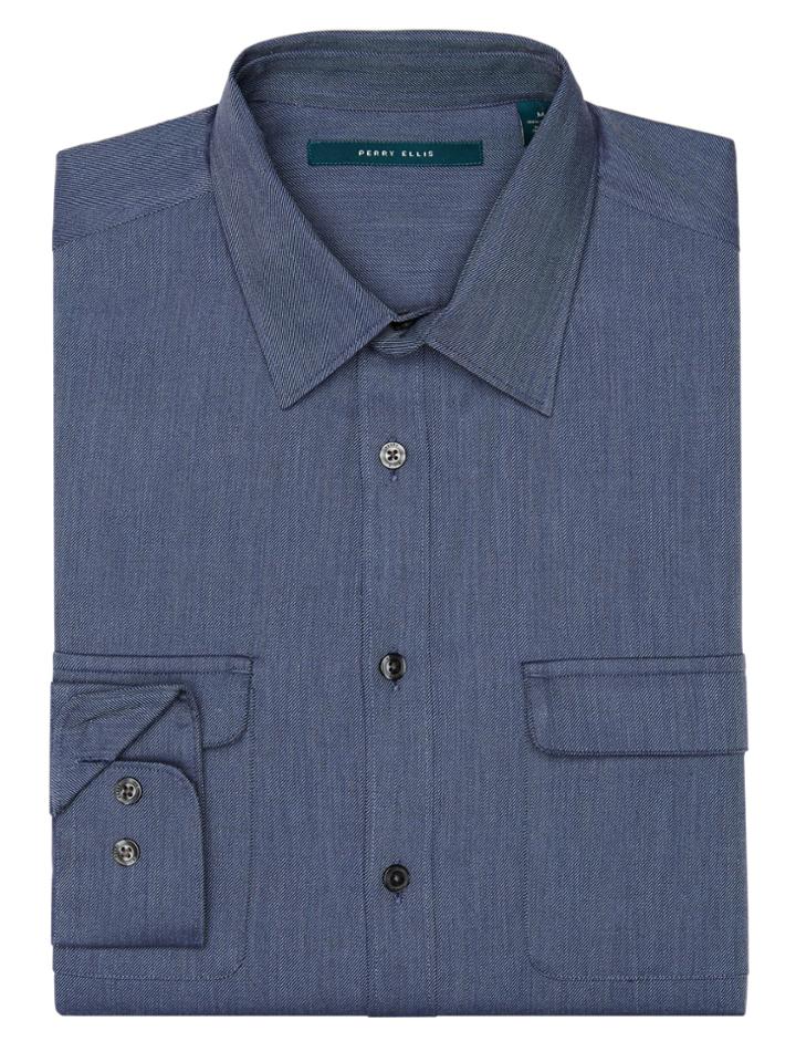Perry Ellis Iridescent Chambray Shirt