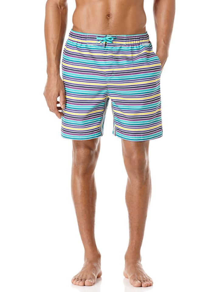 Perry Ellis 7 Stripe Multi Swim Trunks