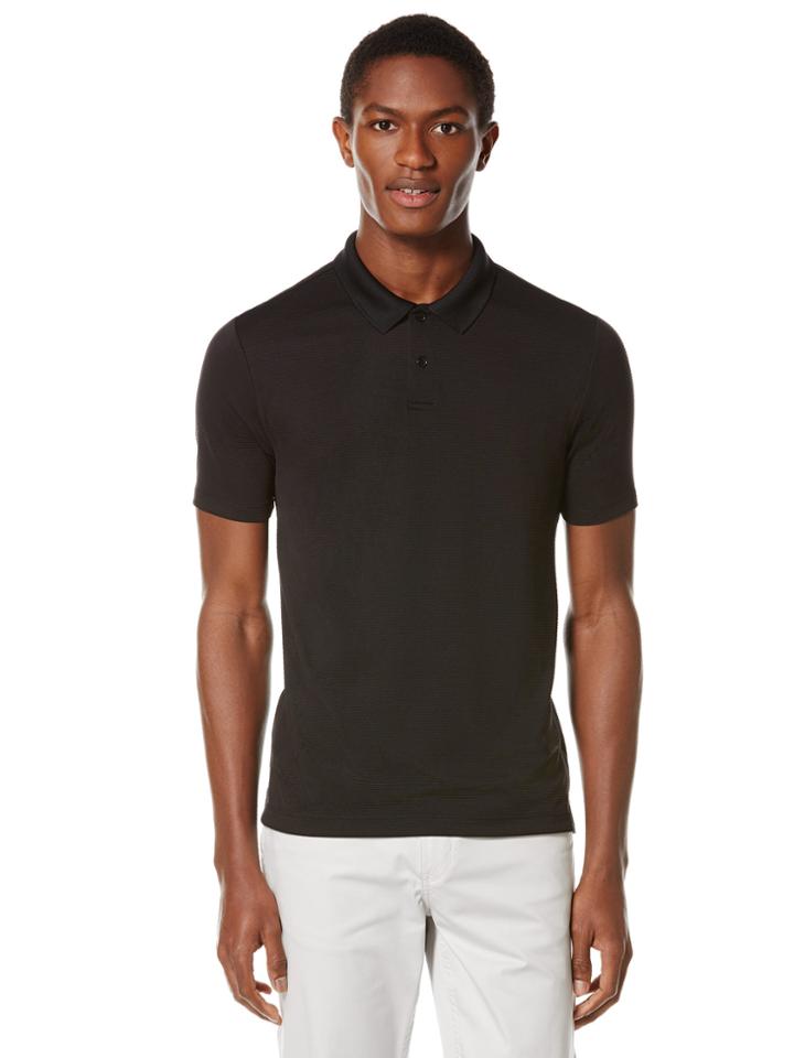 Perry Ellis Short Sleeve Textured Rib Polo