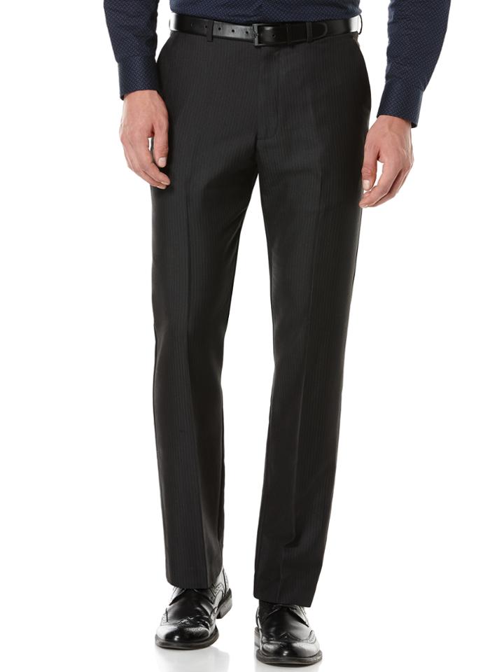 Perry Ellis Slim Fit Twill Stripe Dress Pant