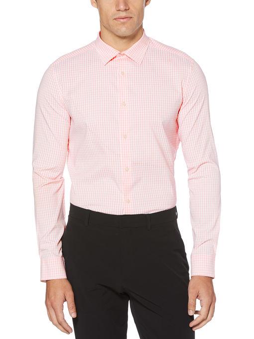 Perry Ellis The Total Stretch Mini Check Long Sleeve Shirt