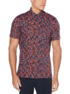 Perry Ellis Short Sleeve Splatter Shirt