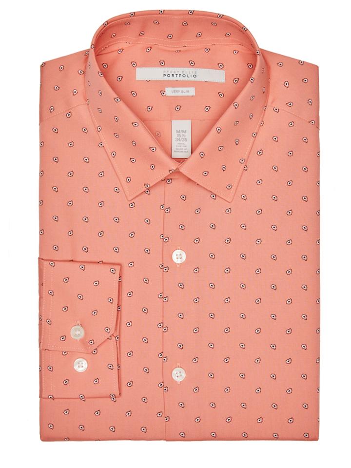 Perry Ellis Very Slim Mini Paisley Dress Shirt
