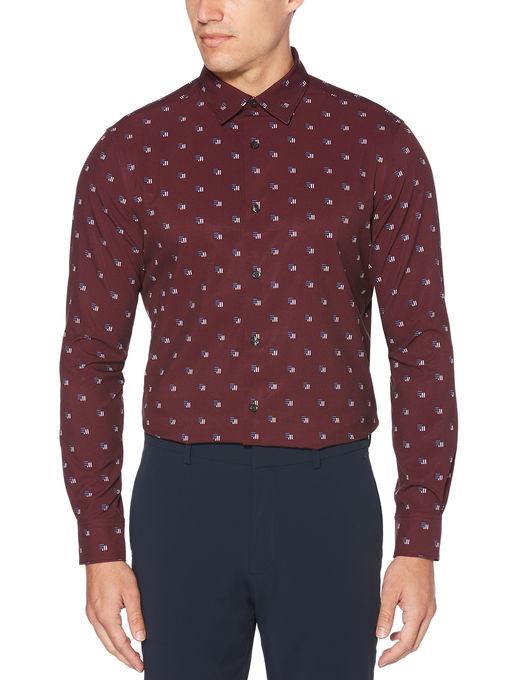 Perry Ellis Resist Spill Geo Print Shirt