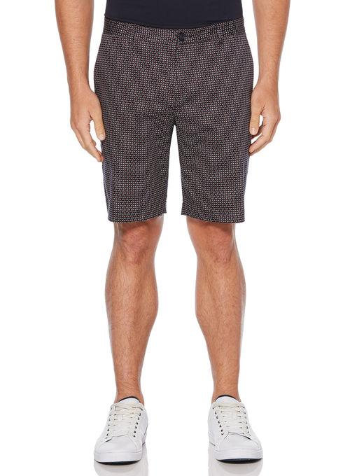 Perry Ellis Slim Fit Sateen Geo Print Short