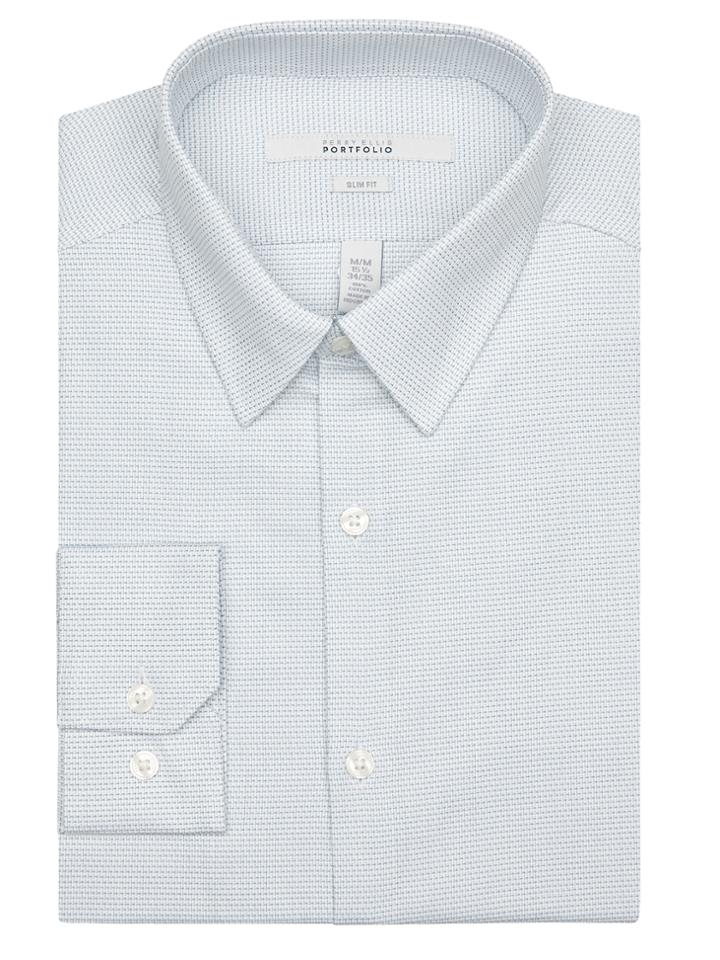 Perry Ellis Slim Fit Dobby Dash Dress Shirt