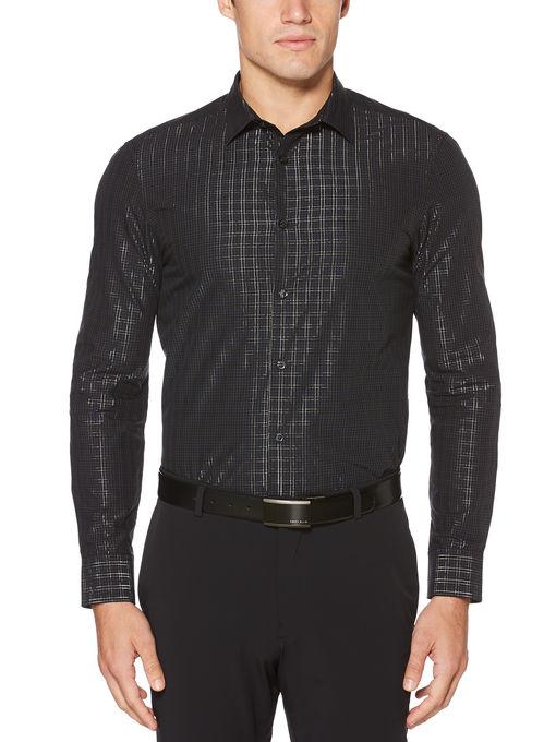 Perry Ellis Slim Check Lurex Shirt