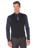 Perry Ellis Textured Knit 5 Button Suit Vest