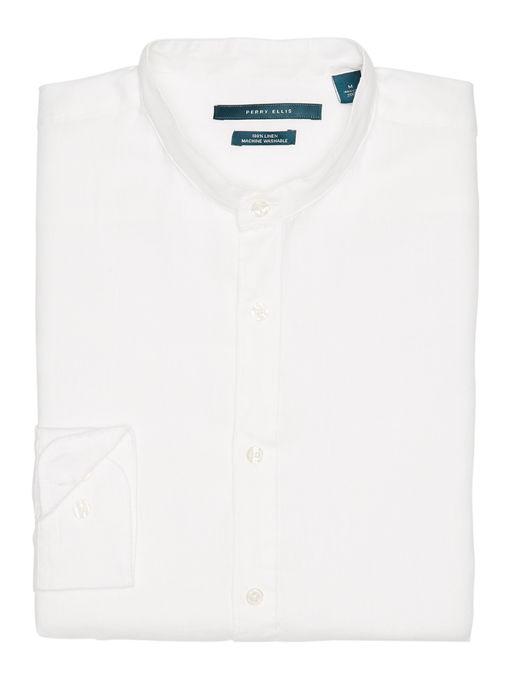 Perry Ellis Solid Linen Shirt