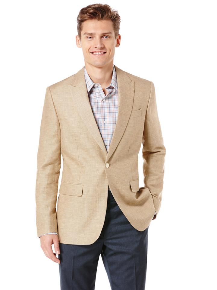 Perry Ellis Slim Fit Linen Hopsack Jacket