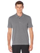 Perry Ellis Short Sleeve Mini Floral Print Polo