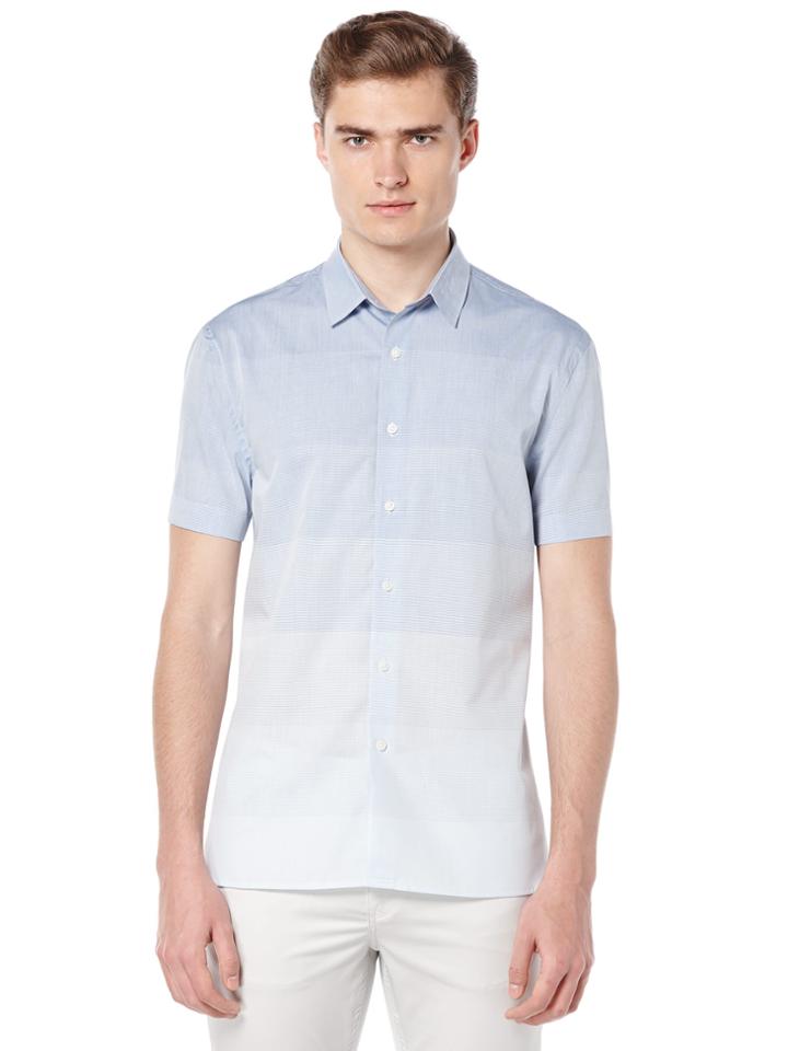 Perry Ellis Short Sleeve Horizontal Stripe Shirt