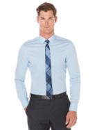 Perry Ellis Very Slim Tiny Leaf Print Dress Shirt