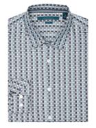 Perry Ellis Slim Fit Mini Tile Jacquard Shirt