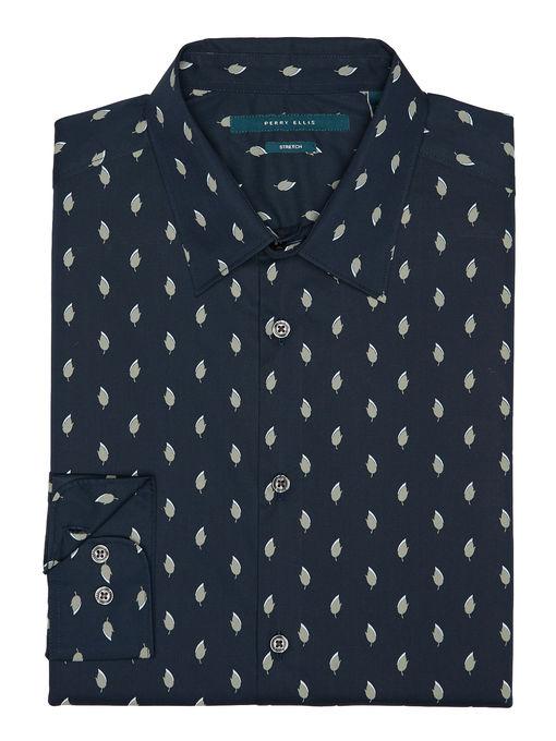 Perry Ellis Leaf Print Shirt