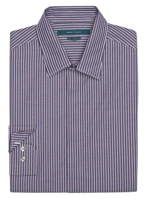 Perry Ellis Non-iron Striped Ladder Shirt