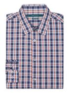 Perry Ellis Non-iron Multi-color Ombre Plaid Shirt