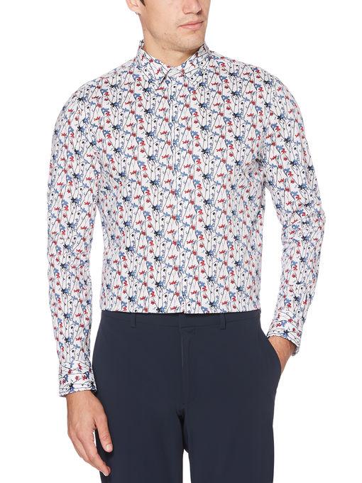 Perry Ellis Floral Vine Print Stretch Shirt