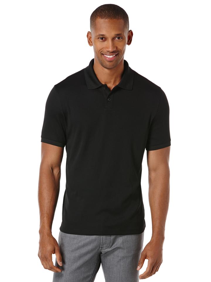 Perry Ellis Rib Knit Two Button Polo
