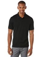 Perry Ellis Rib Knit Two Button Polo