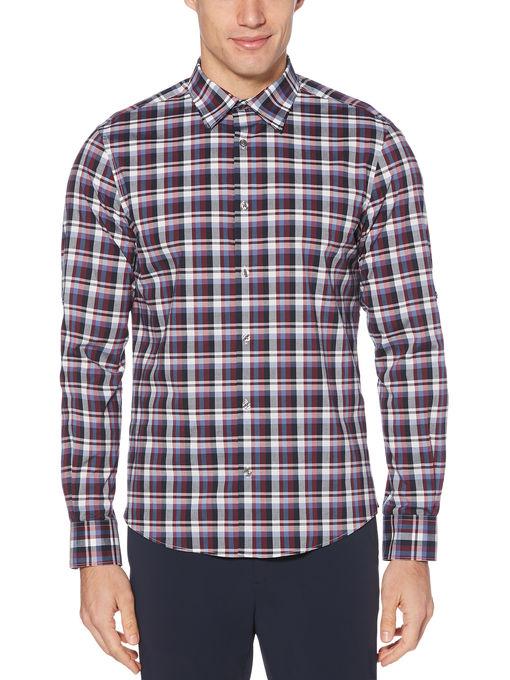 Perry Ellis Untucked Check Stretch Shirt