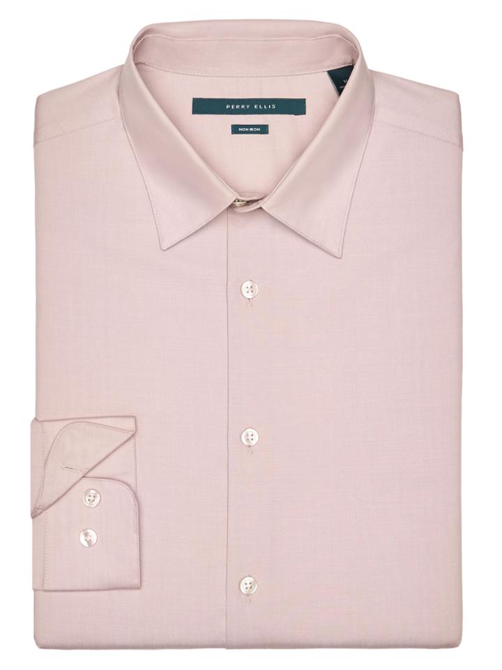 Perry Ellis Big And Tall Non-iron Iridescent Twill Shirt