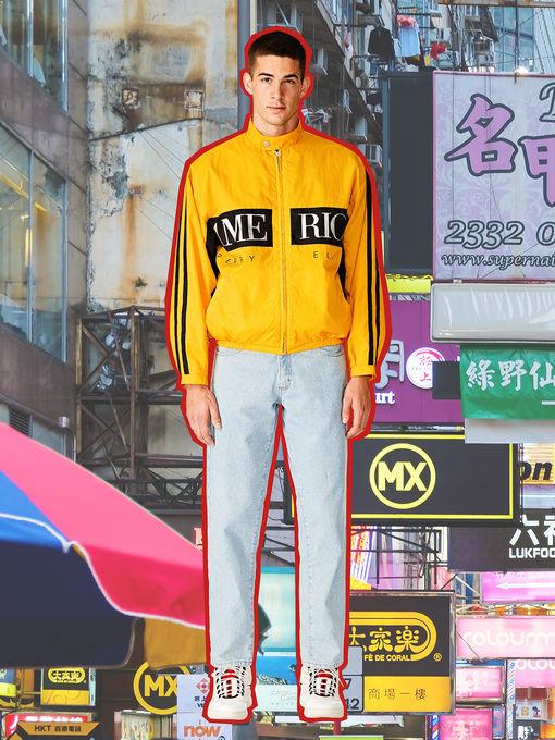 Perry Ellis Colorblock Logo Jacket