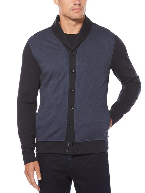 Perry Ellis Birdseye Shawl Cardigan