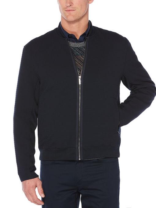 Perry Ellis Ribbed Bomber Jacket