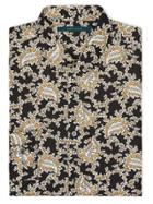 Perry Ellis Long Sleeve Mini Floral Print Shirt