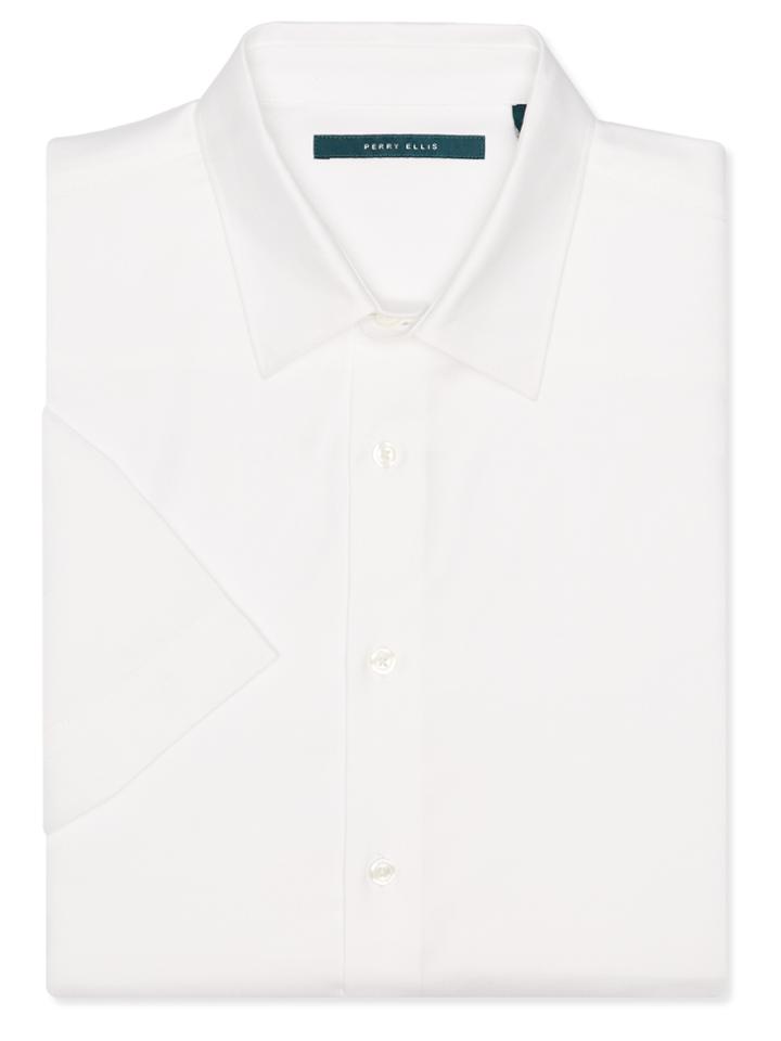 Perry Ellis Short Sleeve Sheer Stripe Shirt