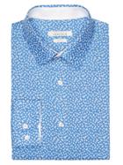 Perry Ellis Slim Fit Digital Print Dress Shirt