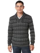 Perry Ellis One Button Shawl Collar Sweater