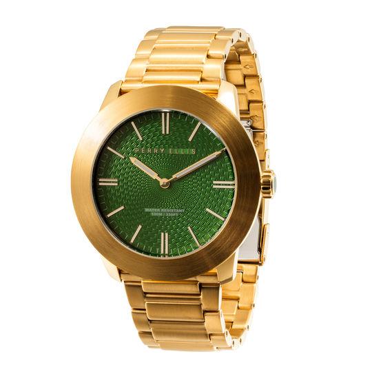 Perry Ellis Slim Line Emerald Stainless Steel Watch