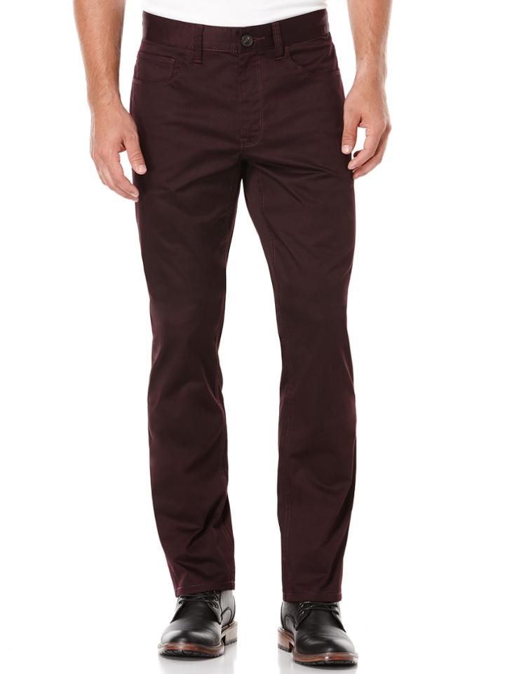 Perry Ellis Slim Fit 5 Pocket Satin Pant