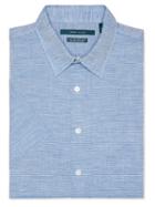 Perry Ellis Short Sleeve Linen Faint Striped Shirt