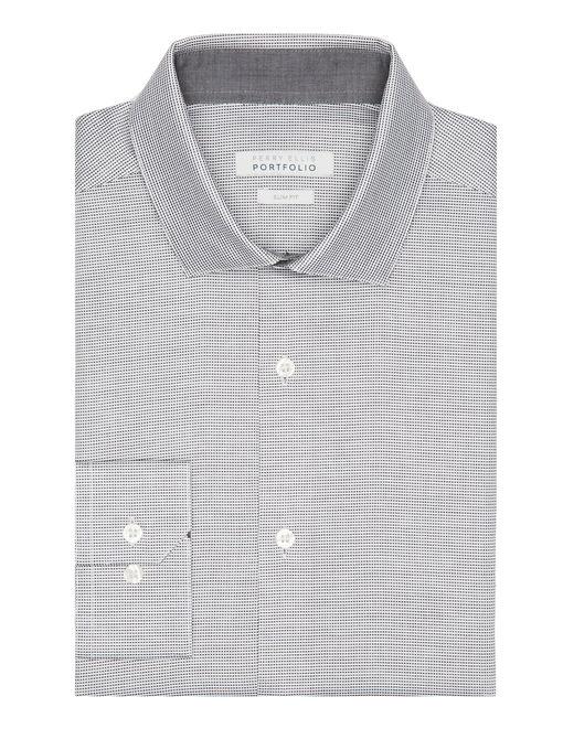 Perry Ellis Slim Fit Black Dobby Dress Shirt