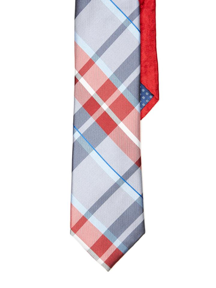 Perry Ellis Stephen Plaid Silk Tie