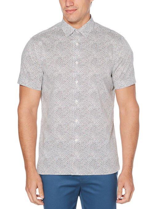 Perry Ellis Mini Circle Print Stretch Shirt